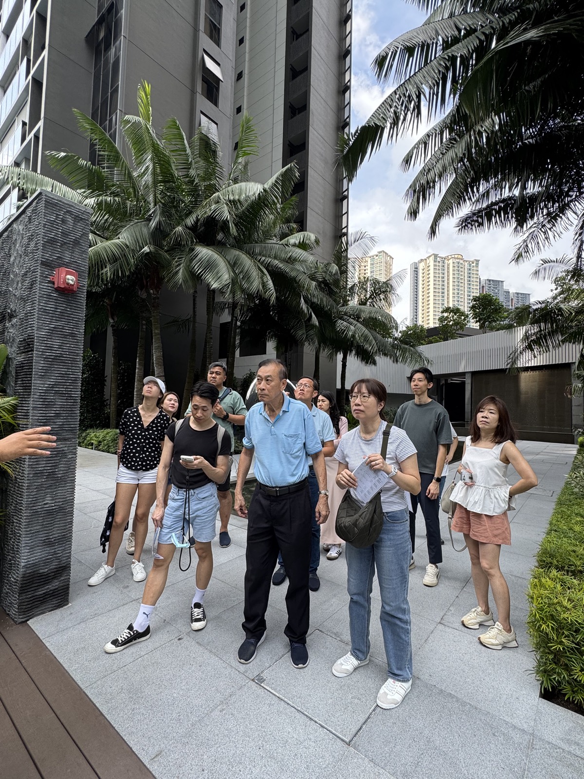 Crestbrick clients arriving at a residential development on a tour
